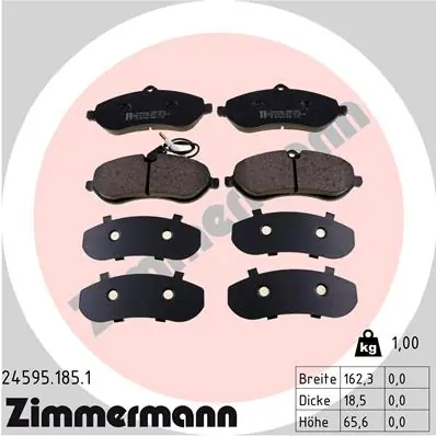 Brake Pad Set, disc brake 24595.185.1
