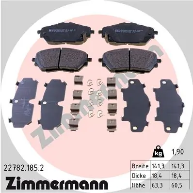 Brake Pad Set, disc brake 22782.185.2