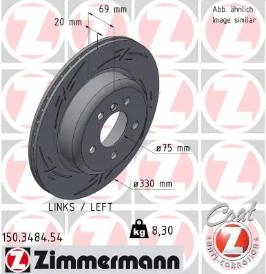 Brake Disc BLACK Z 150.3484.54