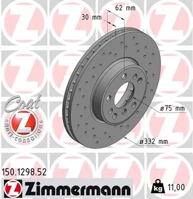 Brake Disc SPORT BRAKE DISC Z 150.1298.52