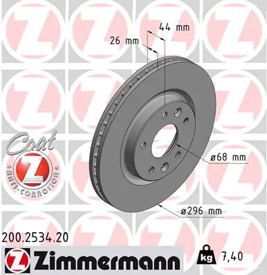 Brake Disc COAT Z 200.2534.20