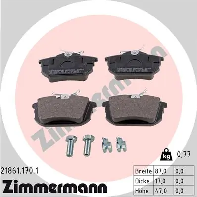 Brake Pad Set, disc brake 21861.170.1
