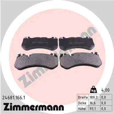 Brake Pad Set, disc brake 24681.166.1