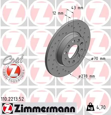 Brake Disc SPORT BRAKE DISC Z 110.2213.52