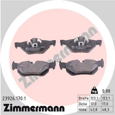 Brake Pad Set, disc brake 23926.170.1