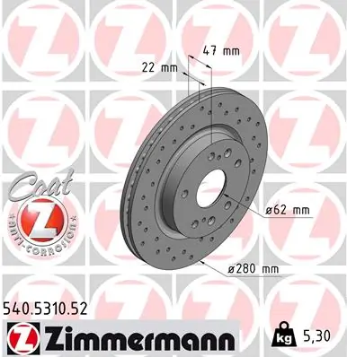 Brake Disc SPORT BRAKE DISC Z 540.5310.52