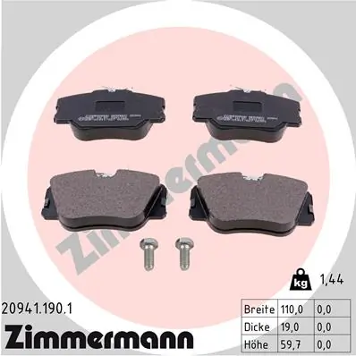 Brake Pad Set, disc brake 20941.190.1