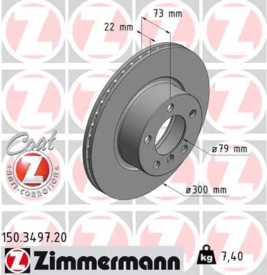 Brake Disc COAT Z 150.3497.20