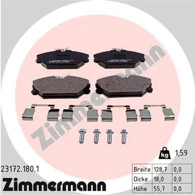 Brake Pad Set, disc brake 23172.180.1
