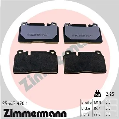 Brake Pad Set, disc brake rd:z 25643.970.1