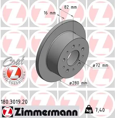 Brake Disc COAT Z 180.3019.20