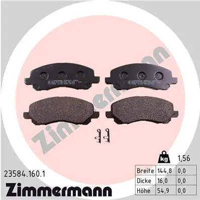 Brake Pad Set, disc brake 23584.160.1