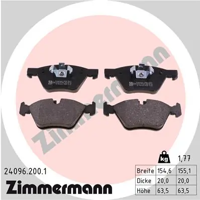 Brake Pad Set, disc brake 24096.200.1