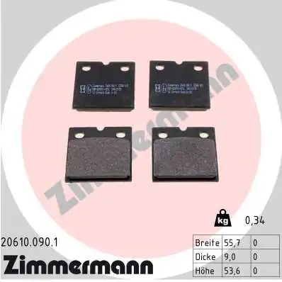 Brake Pad Set, disc parking brake 20610.090.1