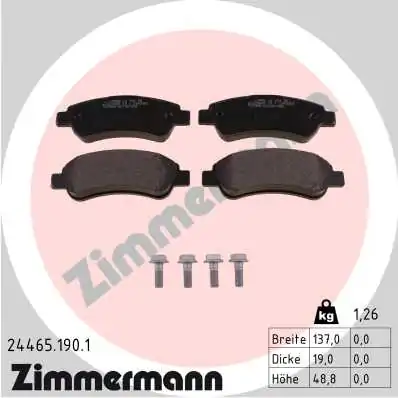 Brake Pad Set, disc brake 24465.190.1