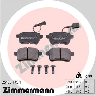 Brake Pad Set, disc brake 25156.175.1