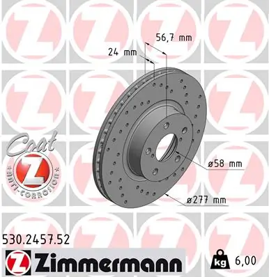 Brake Disc SPORT BRAKE DISC Z 530.2457.52