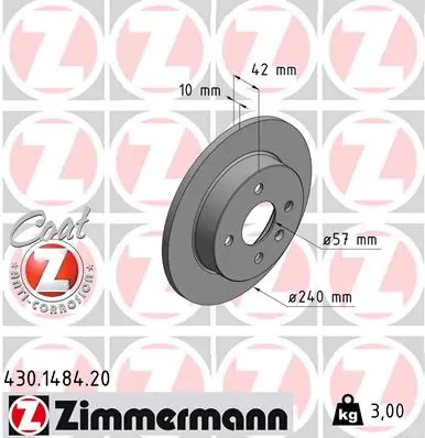Brake Disc COAT Z 430.1484.20
