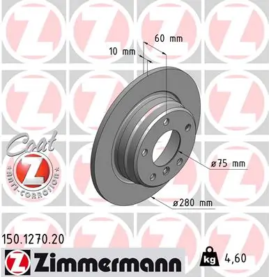 Brake Disc COAT Z 150.1270.20