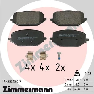 Brake Pad Set, disc brake 26588.180.2