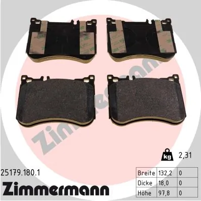 Brake Pad Set, disc brake 25179.180.1