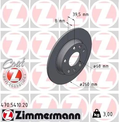 Brake Disc COAT Z 470.5410.20