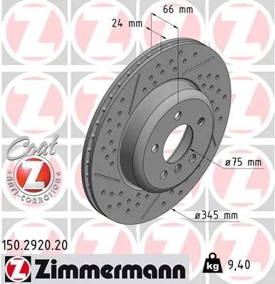 Brake Disc COAT Z 150.2920.20