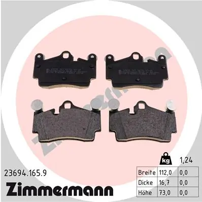 Brake Pad Set, disc brake pb:z 23694.165.9