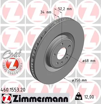Brake Disc COAT Z 460.1553.20
