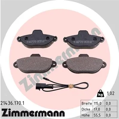 Brake Pad Set, disc brake 21436.170.1