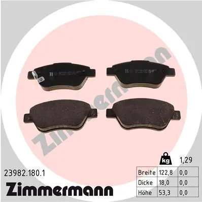 Brake Pad Set, disc brake 23982.180.1
