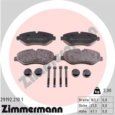Brake Pad Set, disc brake 29192.210.1