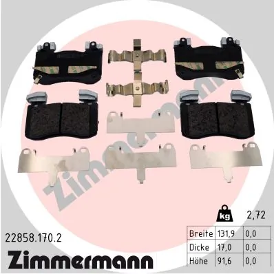 Brake Pad Set, disc brake 22858.170.2