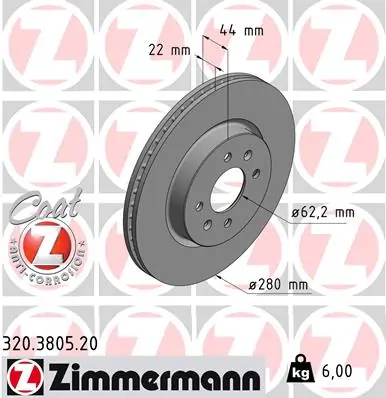 Brake Disc COAT Z 320.3805.20