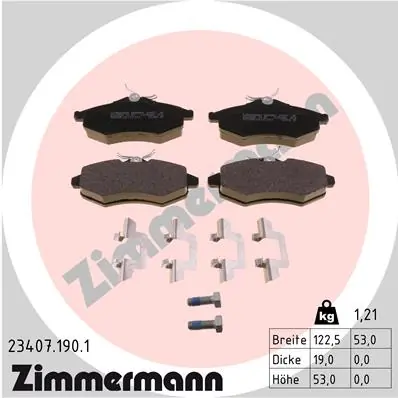 Brake Pad Set, disc brake 23407.190.1
