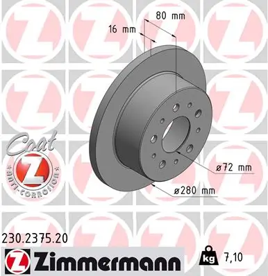 Brake Disc COAT Z 230.2375.20