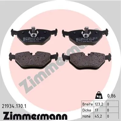 Brake Pad Set, disc brake 21934.170.1