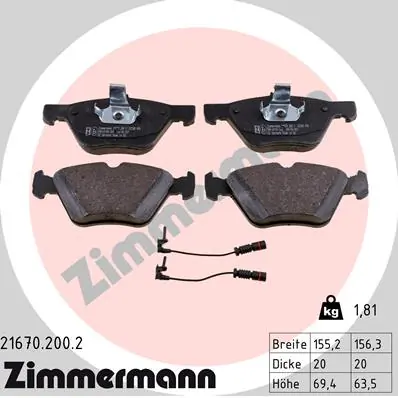 Brake Pad Set, disc brake 21670.200.2