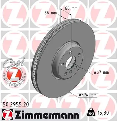 Brake Disc COAT Z 150.2955.20