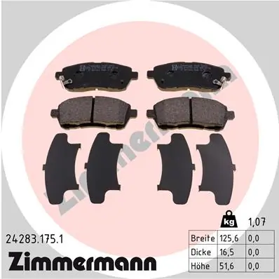 Brake Pad Set, disc brake 24283.175.1