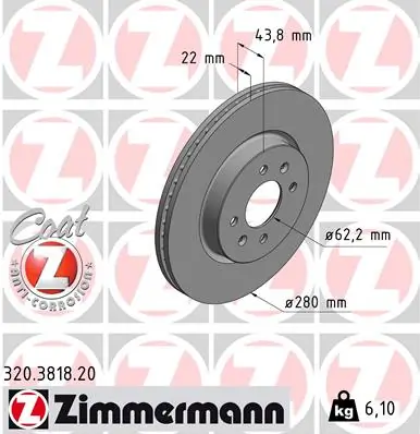 Brake Disc COAT Z 320.3818.20