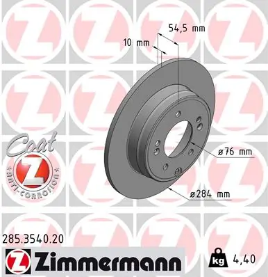 Brake Disc COAT Z 285.3540.20
