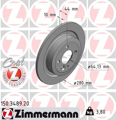 Brake Disc COAT Z 150.3489.20
