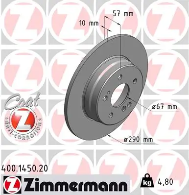 Brake Disc COAT Z 400.1450.20