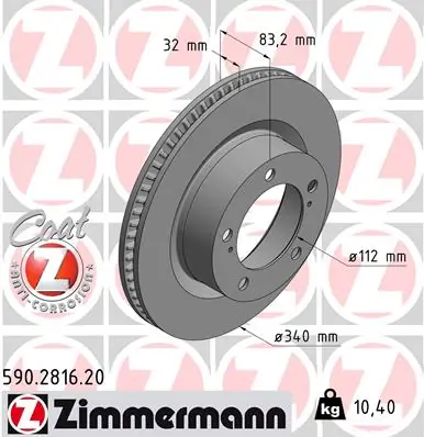 Brake Disc COAT Z 590.2816.20