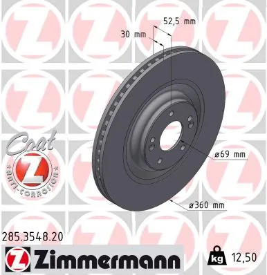 Brake Disc COAT Z 285.3548.20