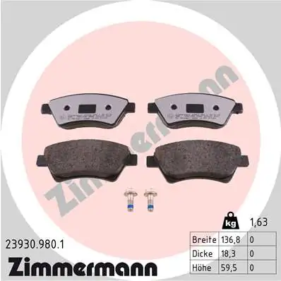 Brake Pad Set, disc brake rd:z 23930.980.1