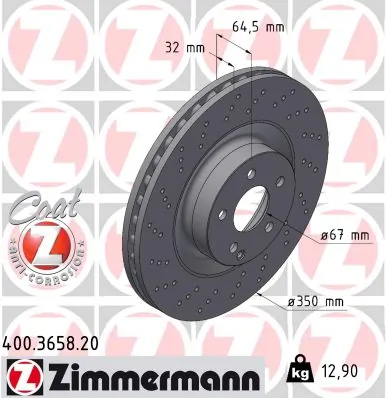 Brake Disc COAT Z 400.3658.20