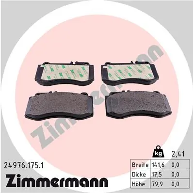 Brake Pad Set, disc brake 24976.175.1