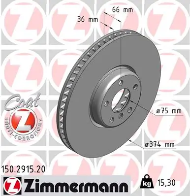 Brake Disc COAT Z 150.2915.20